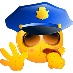 Emotikonka policjant z gwizdkiem